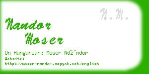 nandor moser business card